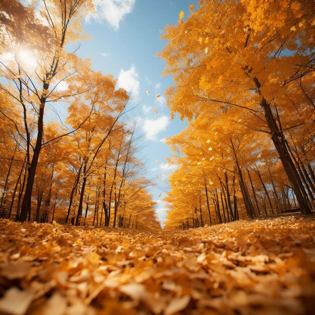 Golden Canopy Autumn Landscape Photo