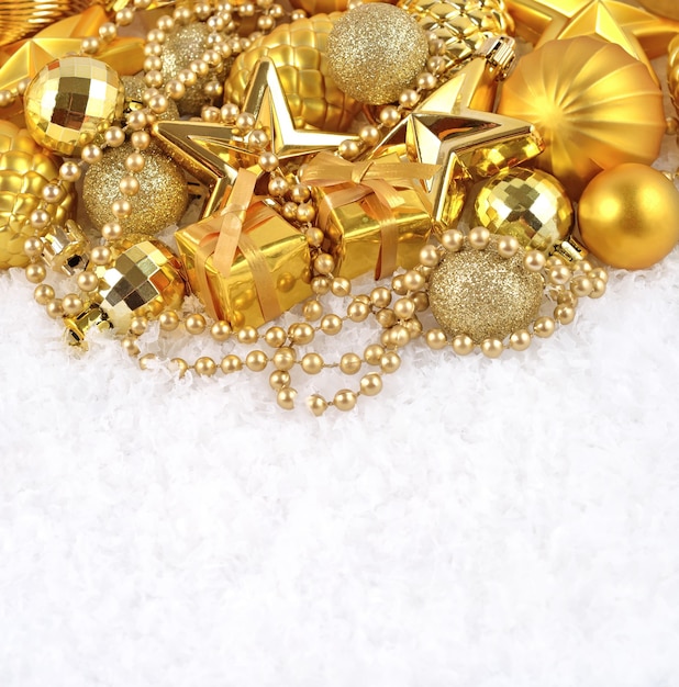 Golden Christmas decorations