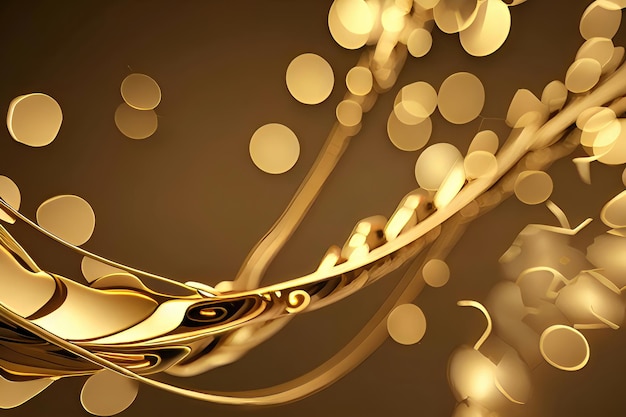 Golden color textured background with bokeh effect