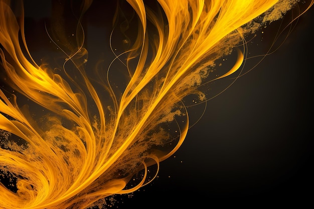 golden colour abstract smoke background