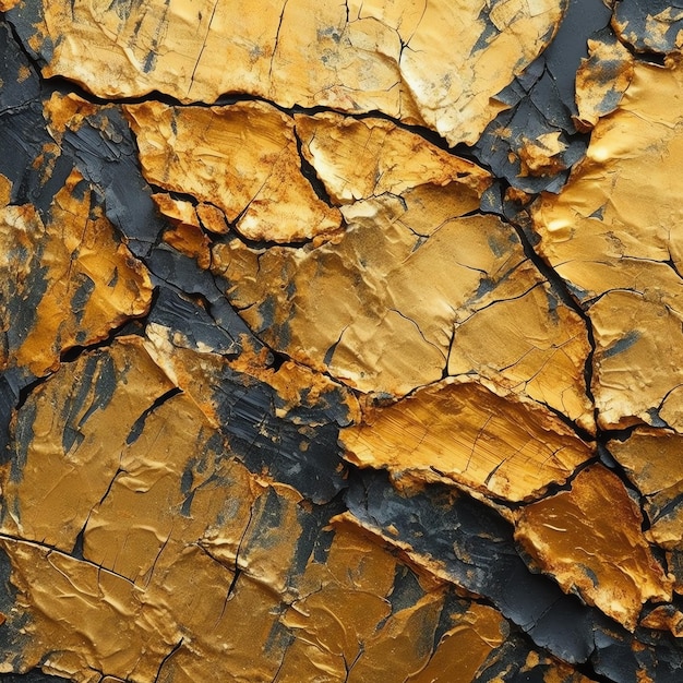 Golden cracked texture background