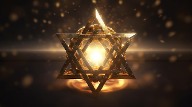 Golden diamond luxury star of david