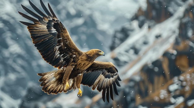 Golden Eagle Hunting in the Mountains