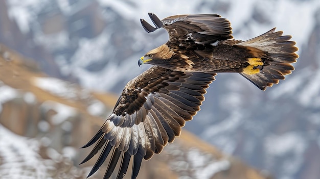 Golden Eagle Hunting in the Mountains