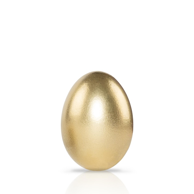 Golden egg isolated on white background