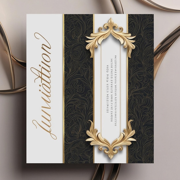 Photo golden elegance luxe invitation design