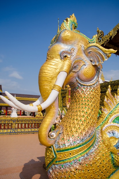 Golden elephat statue