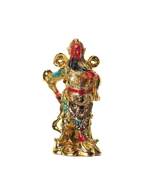 golden figurine of ancient chinese emperor