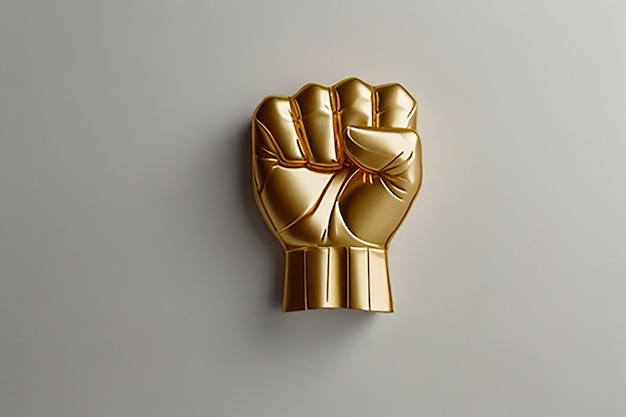 Photo golden fist of unity