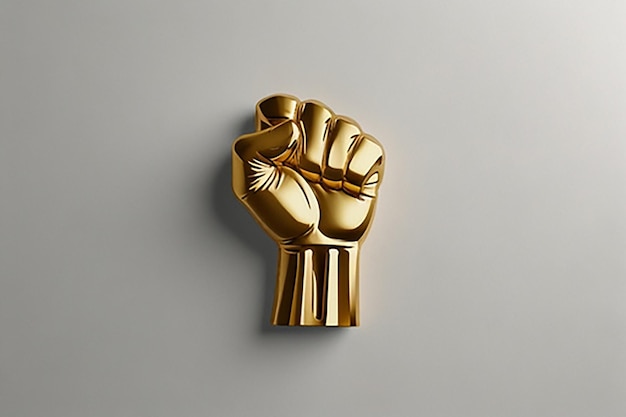 Photo golden fist of unity