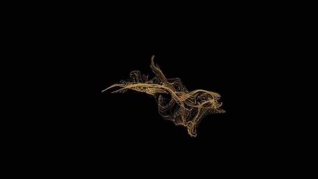 golden fluid on a black background abstract minimalistic background with small gold clock