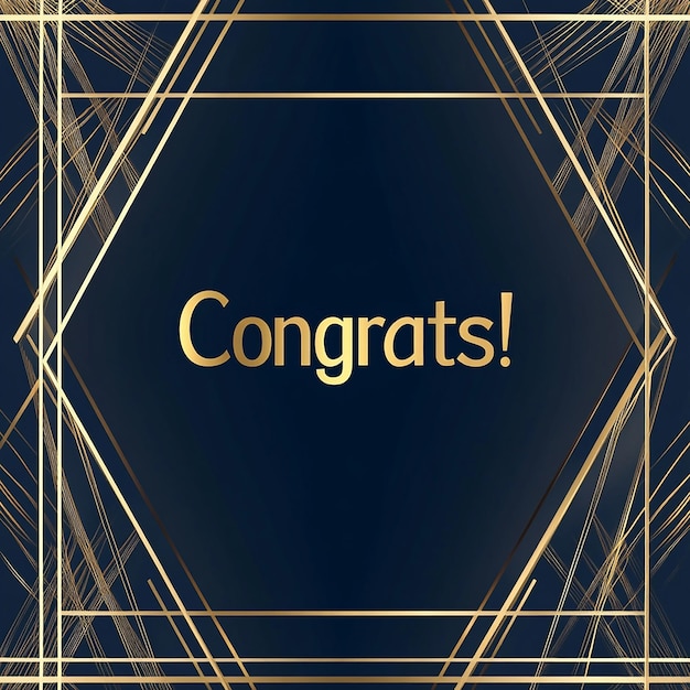 Golden Frame Congrats Banner