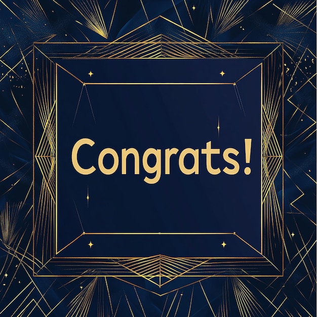 Golden Frame Congrats Banner