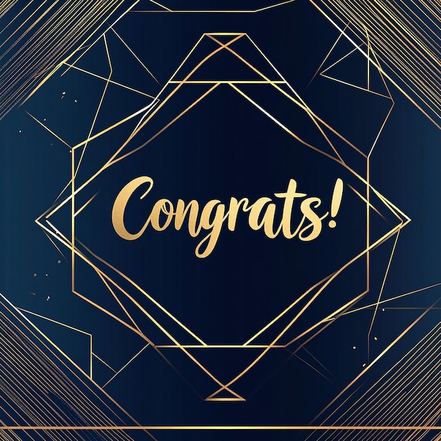 Golden Frame Congrats Banner