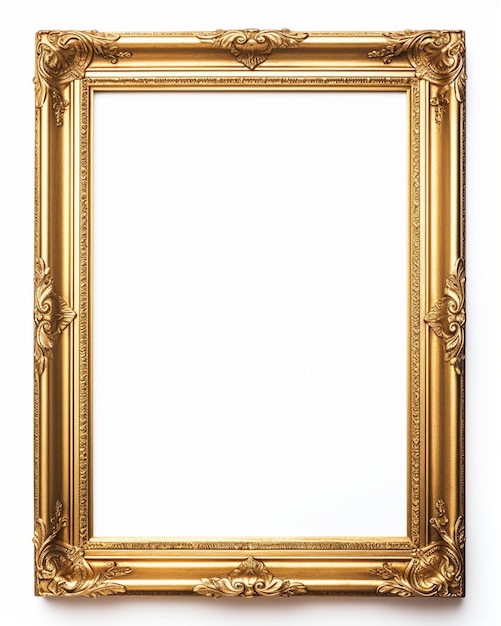 Golden Frame with Empty Frame