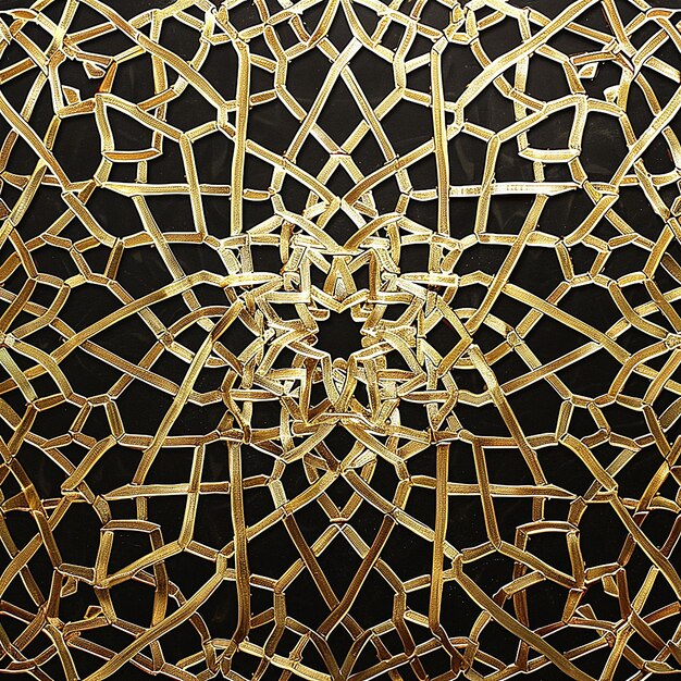 Photo golden geometric elegance