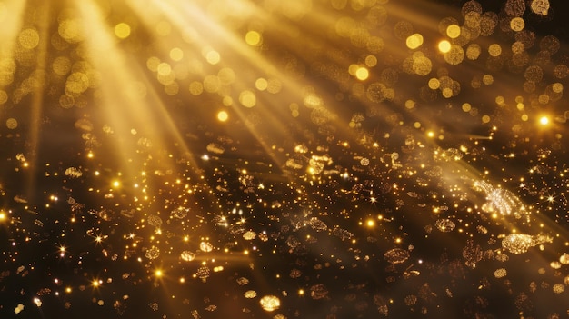 Golden Glitter Abstract Background