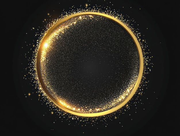 Golden Glitter Circle