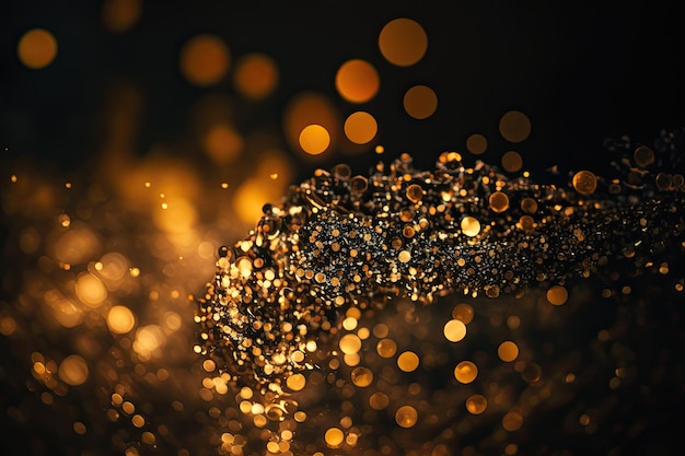 Golden Glitter light Abstrack Background Generative AI