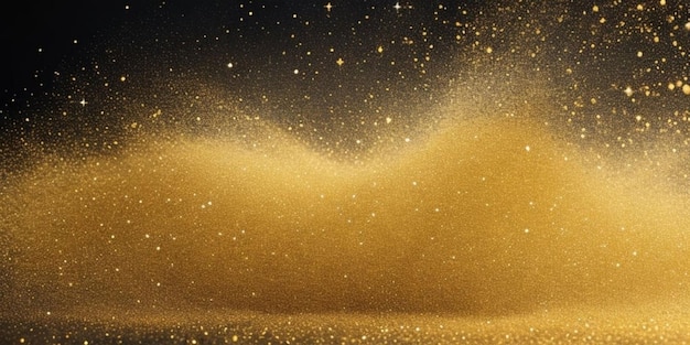 Golden glitter powder dust bursting background _ai_generated