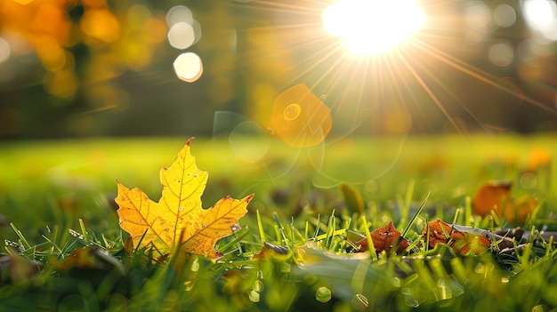 Golden Hour Among Autumn Leaves