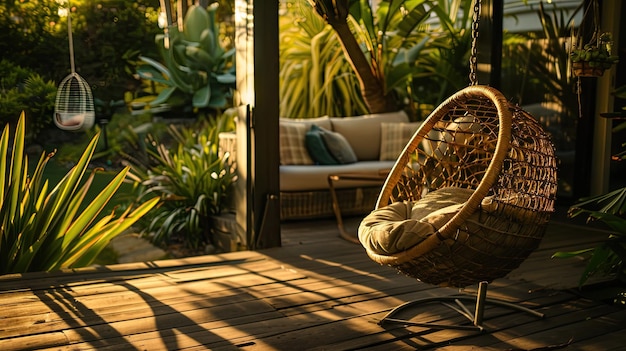 Golden Hour Relaxation on the Patio