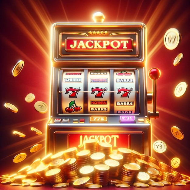 Golden Jackpot Slot Machine Exciting Casino Win