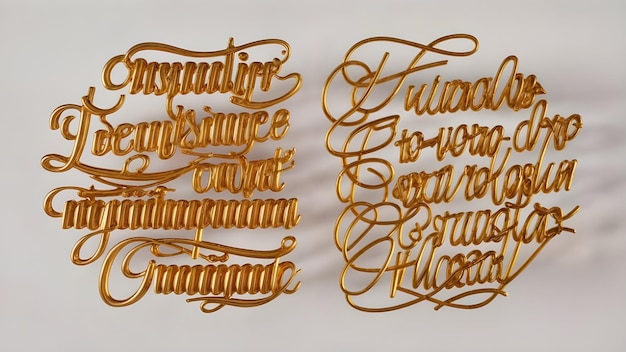 a golden letter with the words quot calligraphy quot on it