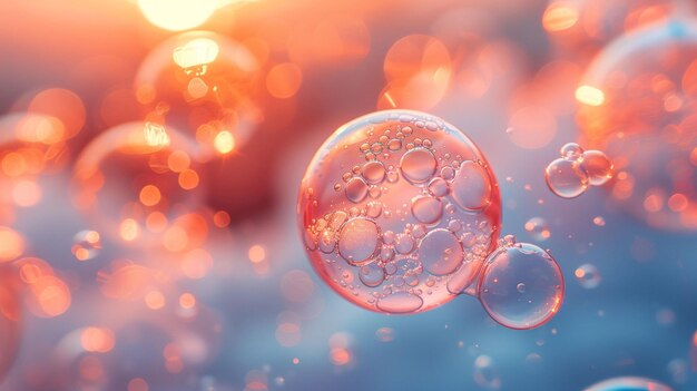 Golden Light Bubbles