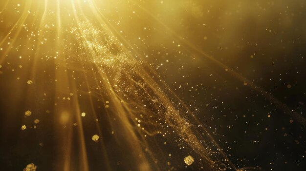 Golden Light Rays and Sparkling Dust