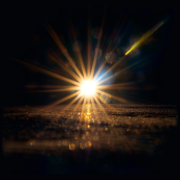 Golden Light with Lens Flare