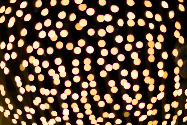 Golden lights bokeh, christmas background.