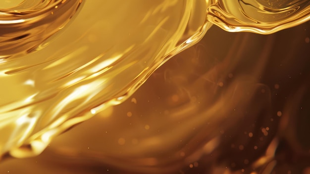 Golden Liquid Abstract