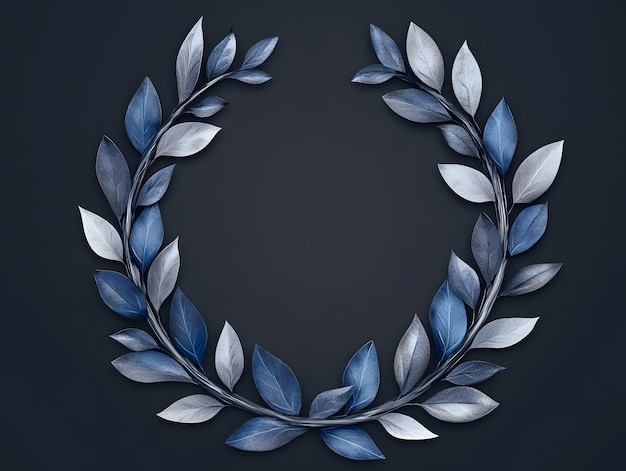 Golden logo frameElegant Golden Laurel Wreath Emblem