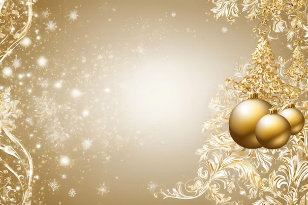 Golden luxurious Christmas wallpaper bright xmas banner