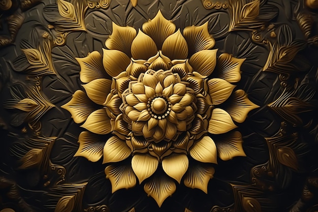 Golden mandala background with luxurious style