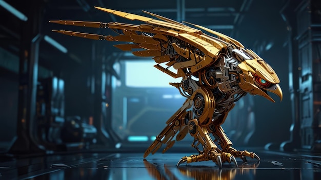 Golden Mechanical Bird