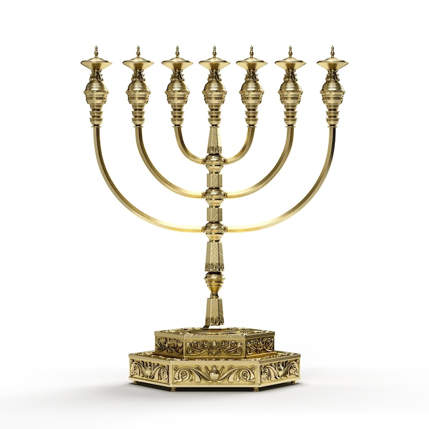 golden menorah Hanukkah