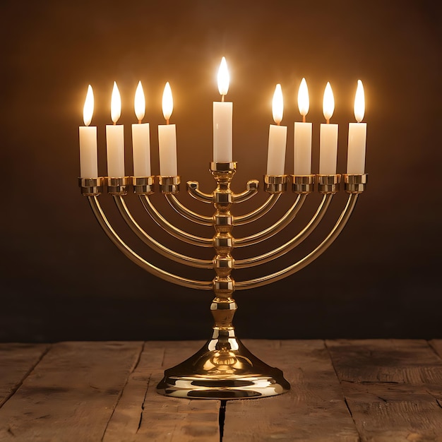 a golden menorah with the words  jewish  on the top