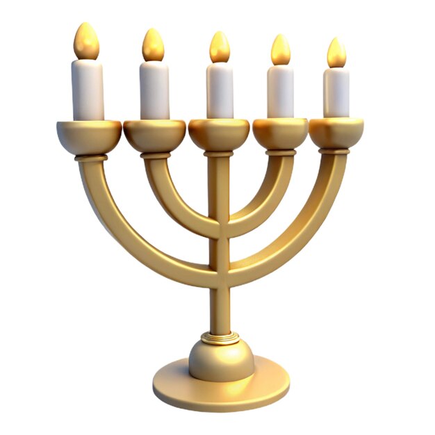 Photo a golden menorah with the words  the word  on it