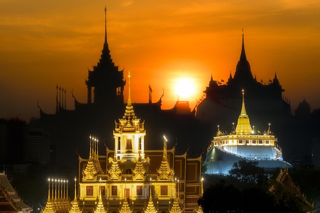 Golden mountain in bangkok