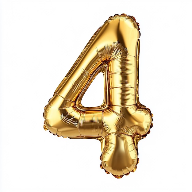 a golden number 3 in a gold foiled balloon