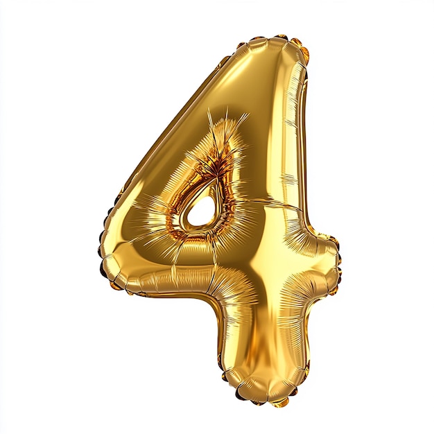 a golden number 3 with a gold ribbon around it