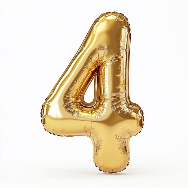 a golden number from the number 3 is hanging from a white background