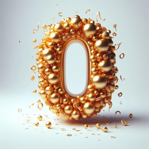 a golden o with a number o in it