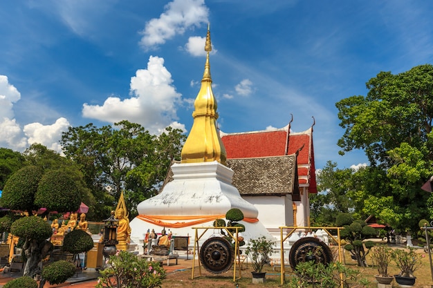 Golden pagoda in Phra That Kham Kaen, Khon Kaen, Thailand