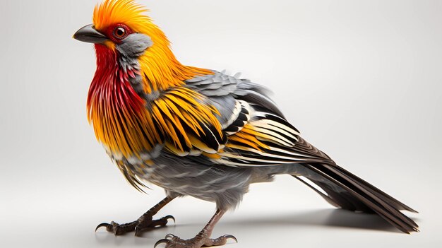 Golden Pheasant White background