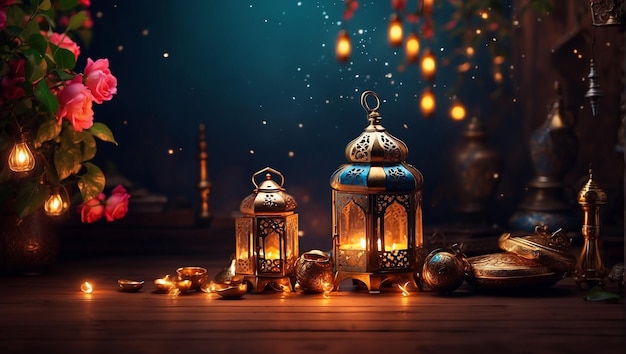 Golden Ramadan background