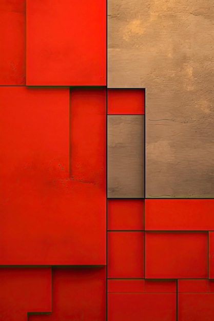 golden ratio pattern with red blocks