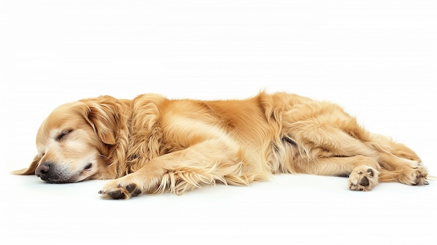 Golden Retriever dog is on isolated